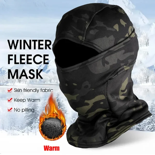 Cagoule CamSolomon Chaude et Résistante au Froid, Masque Facial Complet, Doublure de Casque, Ski,