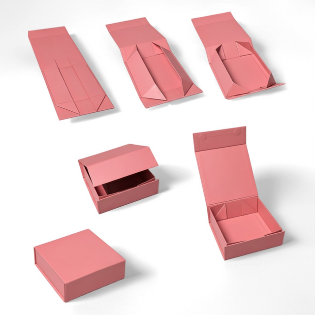 Custom Brand Logo Luxury Gift Box with Magnetic Closure | Rigid Paper Packaging for Jewelry, Cosmetics, Clothing, Wigs & Red Win