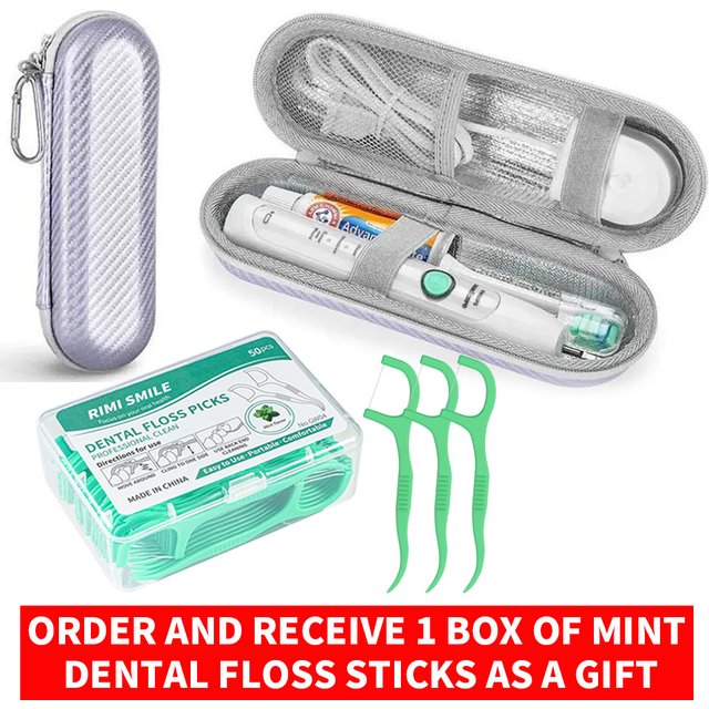 (Order and receive 1 box of 50 mint dental floss as a gift) Toothbrush travel container electric toothbrush storage bag