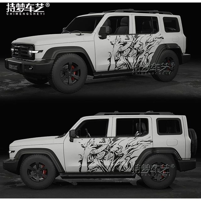 New Car Sticker One Piece Body Decoration Suv Sticker Luffy Zoro Car Animation Door Sticker Waterproof Sunscreen Holiday Gift