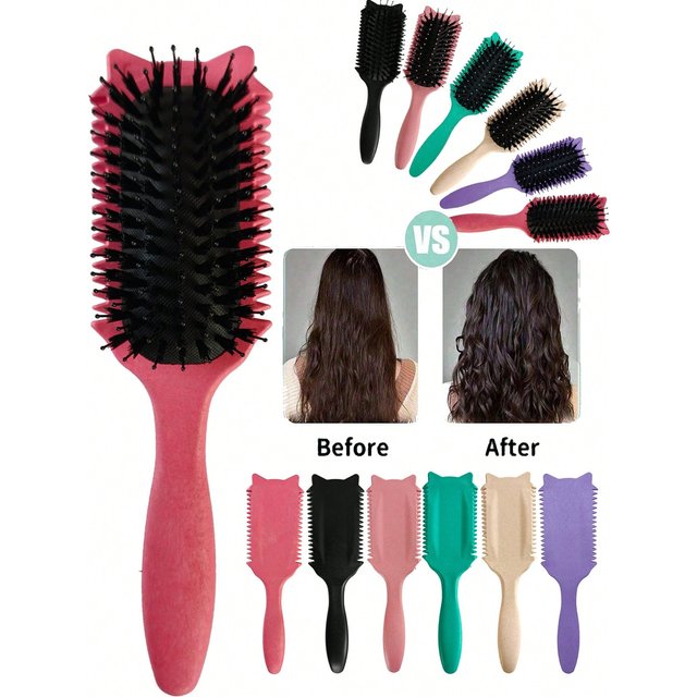 2025 Curl Defining Hair Brush, Styling & Shaping Brush for Wet Hair, Perfect Curl Definition & Volume, Ideal for All Hairstyles,