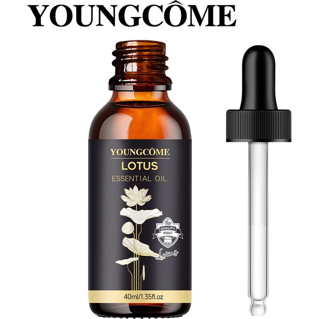 YOUNGCOME Premium Natural Lotus Essential Oil Organic Skin Care Relax Pressure Deep Sleep Purifying Meditation Lotus Oil