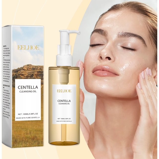 EELHOE Facial Cleansing Oil Centella Asiatica Skin Care for Sensitive Skin Barrier Repair Deep Skin Cleansing Makeup Remover Oil
