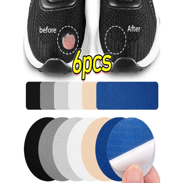 6pcs Sports Shoes Repair Stickers Suede Heel Protector Anti-Wear Repair Holes Self-adhesive Patches Insoles Pad Foot Care Insert