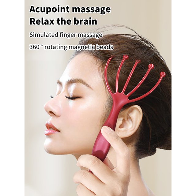 Neck Comb Relax SPA Hair Care Five-claw Magnetic Bead Handheld Head Scalp Massager For Scratching Head Relief Pressure