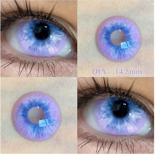 OVOLOOK-2pcs/pair Cosplay Colored Contact Lenses for Eyes Multicolor Pupils Makeup Eye Lenses Star Moon Series Color Lenses Pink