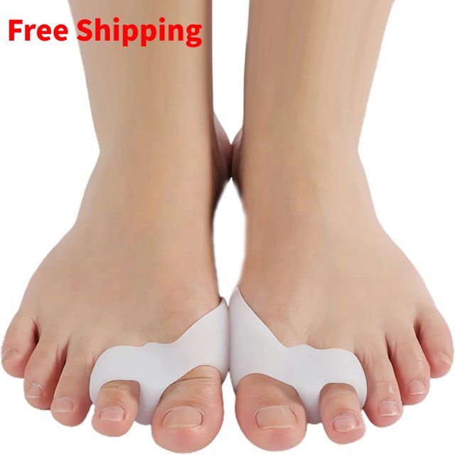 1Pair Gel Silicone Hammer Toe Separators Orthopedic Hallux Valgus Guard Correction Straightener Protector Foot Care Tools