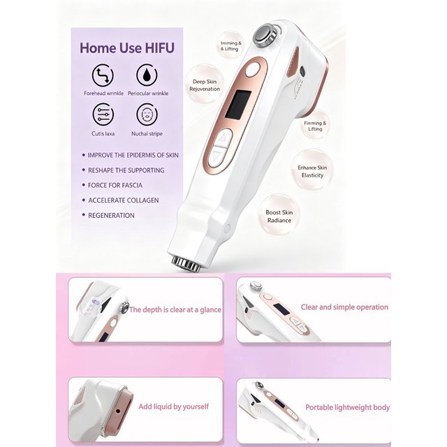 Mini HIFU Ultrasonic Face Beauty Machine Facial Lift Firming Anti Wrinkle Skin Care Multifunctional Beauty Instrument Massager