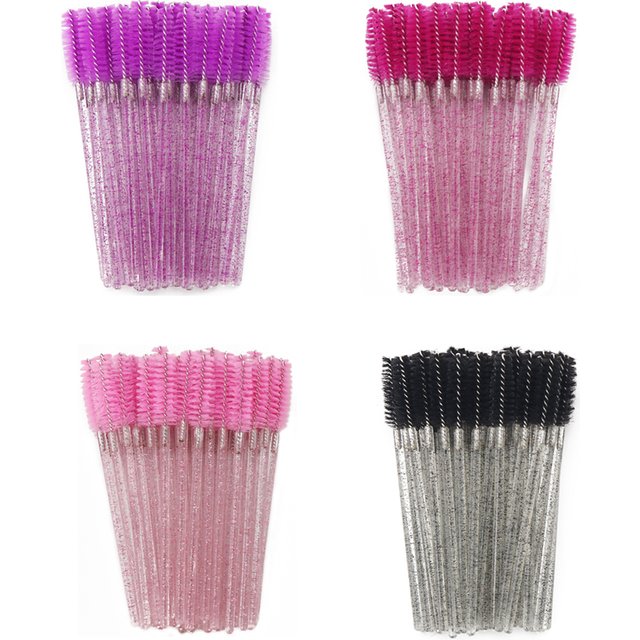Brosses à cils jetables, applicateur de Mascara, pour Extension de cils, baguettes à sourcils,