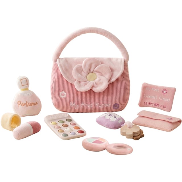Princess Makeup Pretend Play Set for Girls Wallet Lipstick Perfume Baby Toys Fine Motor Skills Imagination Role Play Gift