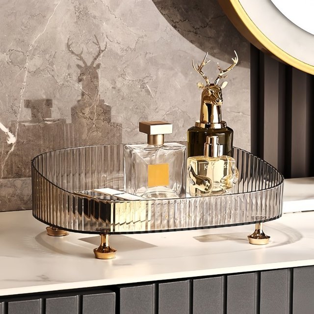 Desktop Storage Box Organizer For Lipstick Skincare Makeup Jewelry Compartmentalized Cosmetic Storage Tray Holder
