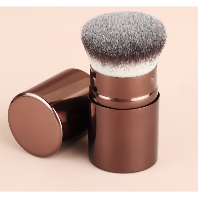 1pc Retractable Blush Brush Kabuki Foundation Brush Soft Fluffy Powder Contour Makeup Brushes Portable Makeup Tools