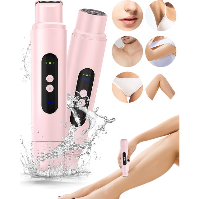 2-in-1 Dual-Head Electric Razor Woman Painless Epilator Leg Bikini Body Hair Trimmer for women Facial Epilator Hair Remover