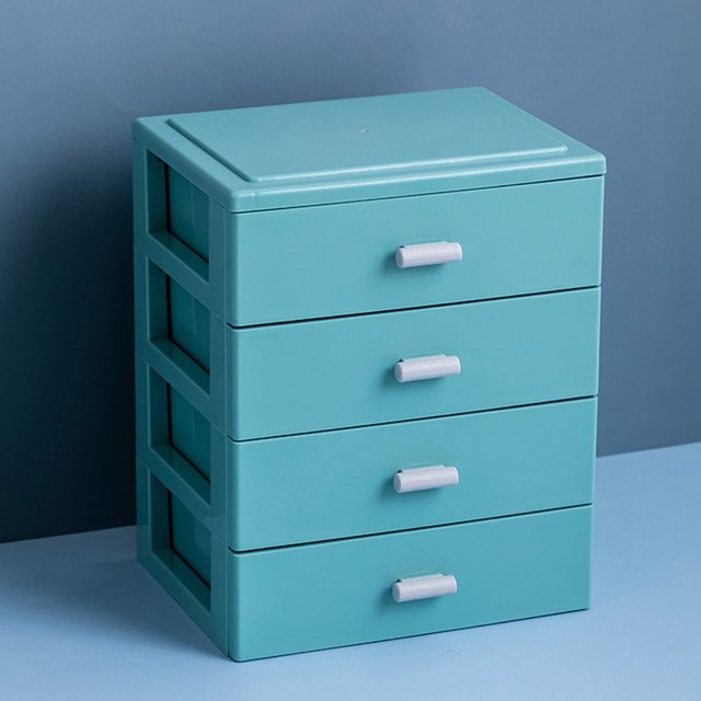 Multi-Layer Drawer Layered Storage Colorful Plastic Handle Box Dust-proof Drawer Style Cosmetics Storage Home Office