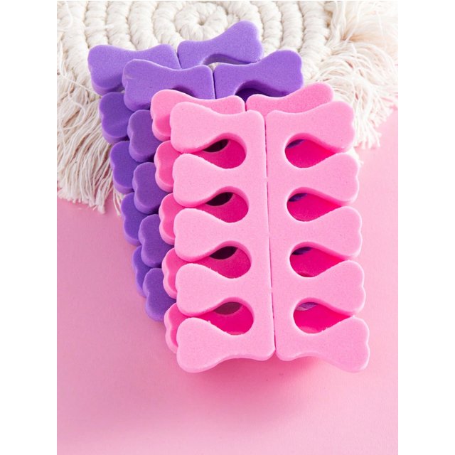 100/50/20/10/4/2pcs Pink Nail Separators Finger Separators, Soft Sponge Toe Separators, For Nail Art Foot Care Manicure