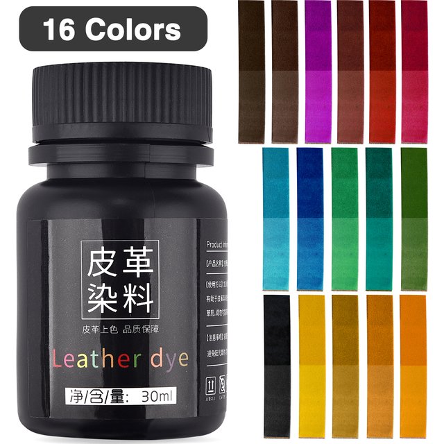 30ml Leather Alcohol Coloring Pigment Dye Liquid Leather Repair Refurbish For vegetable Leather Dyeing Bag Shoes Skin Care