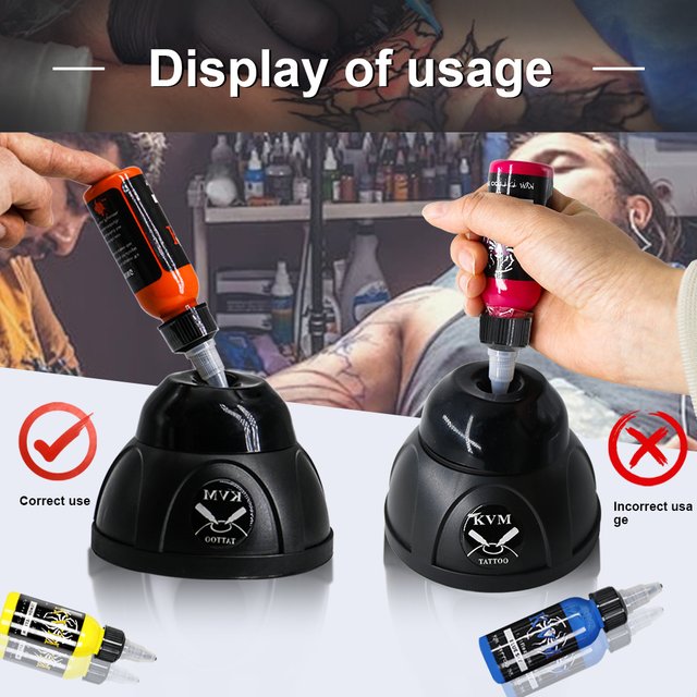 KVM Mini Vortex Mixer Shaker Tattoo Ink Mixer Shaker Ink Shaker Vortex Shaker for Nail Polish Tattoo Ink Stirrer Tattoo Supplies