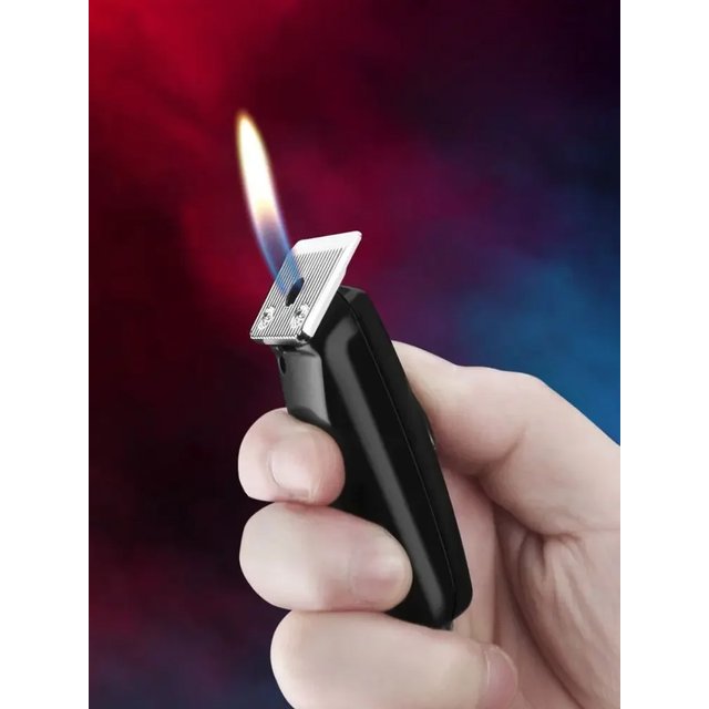 Portable Hair Clipper Shape Butane Gas Lighter Open Flame Mini Cigarette Lighter Gadgets for men Smoking Accessories