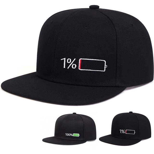 Unisex Battery Embroidery Hip-hop Hats Spring Autumn Outdoor Adjustable Casual Baseball Caps Sunscreen Hat