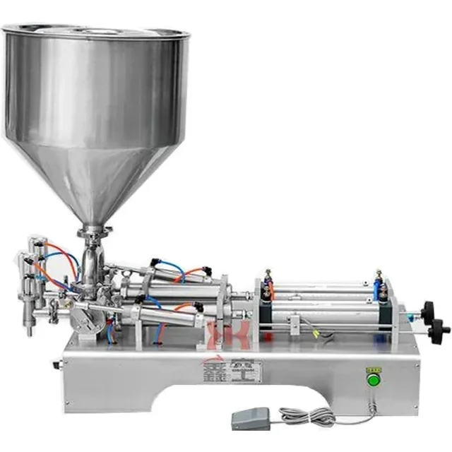 Double Head Pneumatic Paste Shampoo Filling Machine Semi Automatic Piston Filler Packaging Equipment 50-500ML