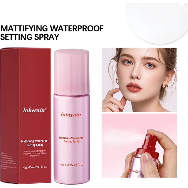 Non-Sticky Mattifying Waterproof Setting Spray Glossy Matte Base Makeup Control Oil Waterproof Make-up Fixer Spray for All Skin