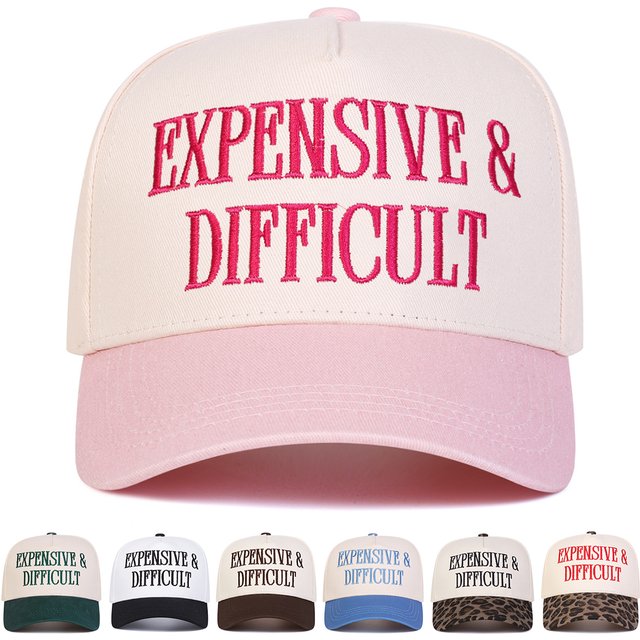 Unisex EXPENSIVE DIFFICULT Letter Embroidery Baseball Caps Spring Autumn Outdoor Adjustable Casual Hats Sunscreen Hat Sports Cap