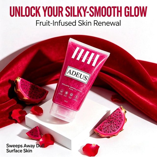 Dragon Fruit Pitaya Face Body Scrub ADEUS 165g Gentle Exfoliating Cream Remove Dead Cells Nourishing Brightening For Facial Body