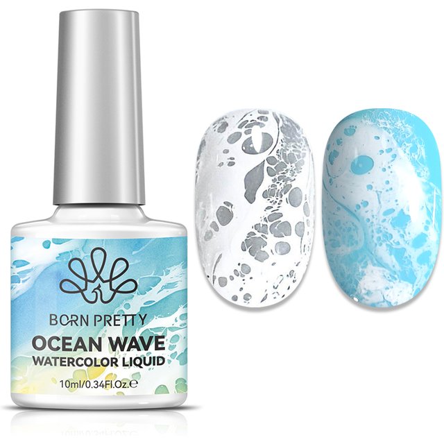 BORN PRETTY 1/2Pcs Bubble Ocean Wave White Gel Nail Polish Kit Summer Nail Art Gel Varnish Semi Permanent Soak Off UV LED Gel