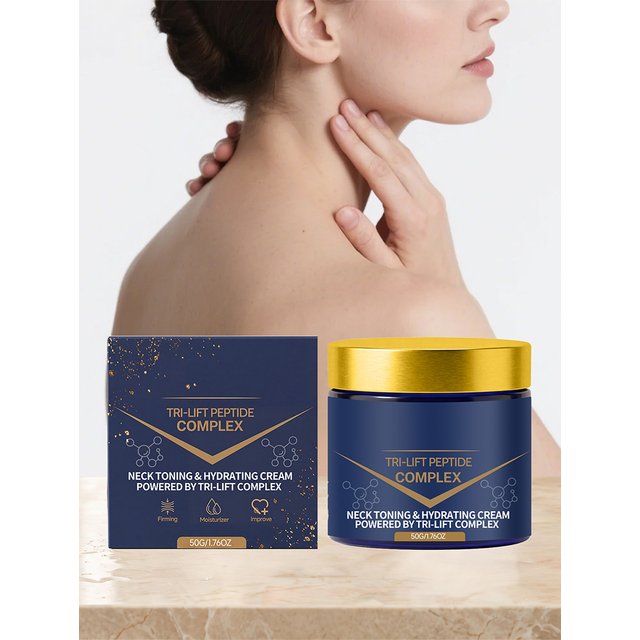 Tri Lift Peptide Neck Firming Cream Tighten Contour Soften Fine Lines Brighten Dull Skin Hydrating Moisturizer Neck Care 80g