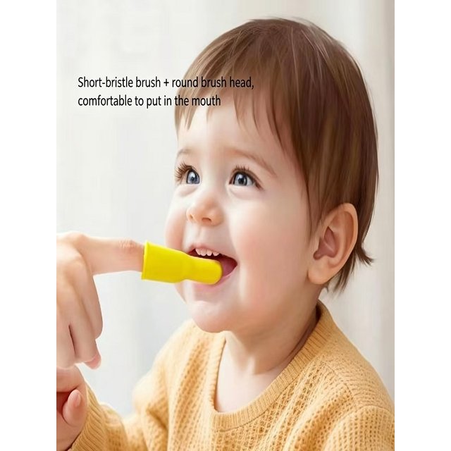 Infant Soft Bristle Finger Brush, Silicone Toothbrush for Infants and Kids, Oral and Tongue Coating Cleaning Toothbrush