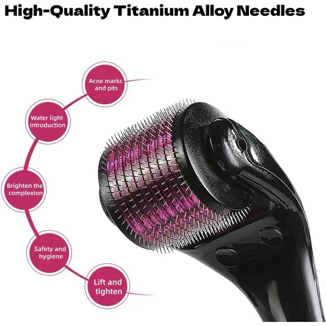 Professional 540 Needles for Facial Body Hair Growth Derma Roller for Skin Beard Beard Growth Micro Face Roller For Skin Care