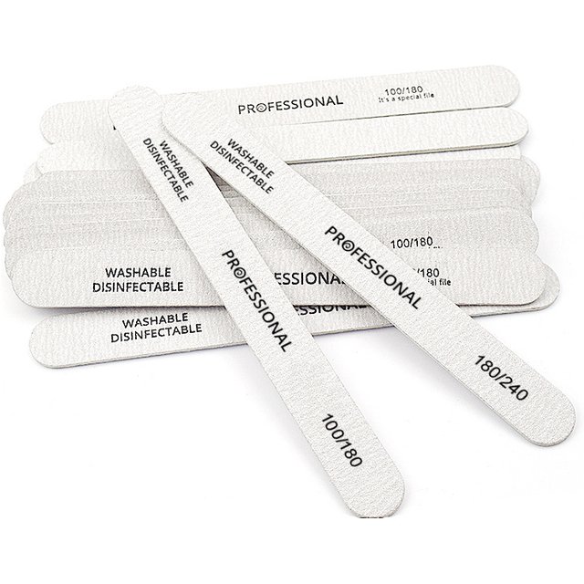 10/25/50Pcs Nail File 100/180/240 Wooden Sanding Buffer Block Pedicure Manicure UV Gel Nail Polish Pro Files Artificial tips