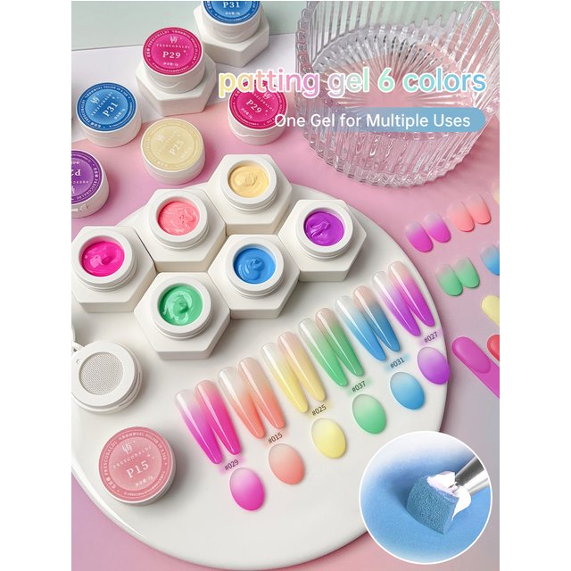 FRESCOBALDI 6-Color Brushable, Highly Saturated Semi-Solid Gel Nail Polish, Suitable for Salon and DIY Use All Seasons