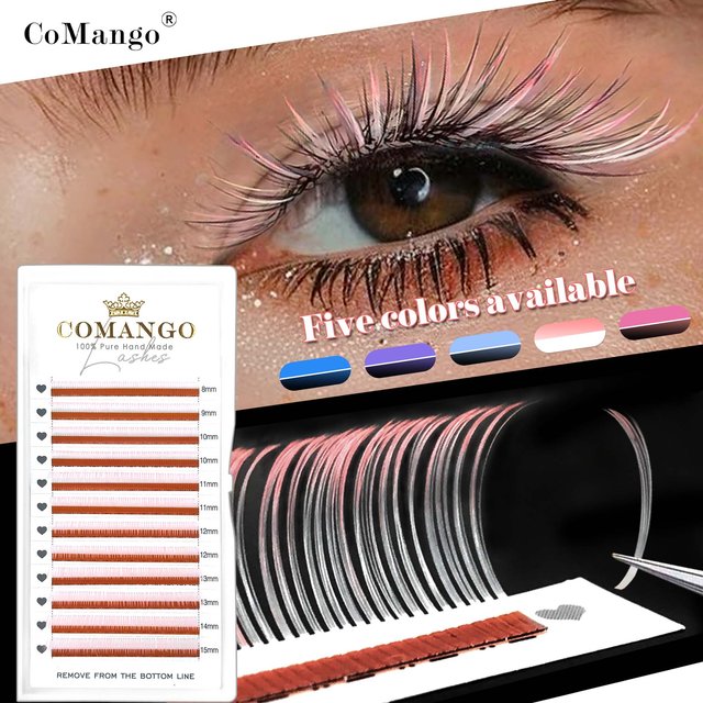 CoMango 12 Rows 5D Flora Fairy Fluffy Ombre Lash Extension Wispy Lash Natural Soft Cilios Lashes Makeup