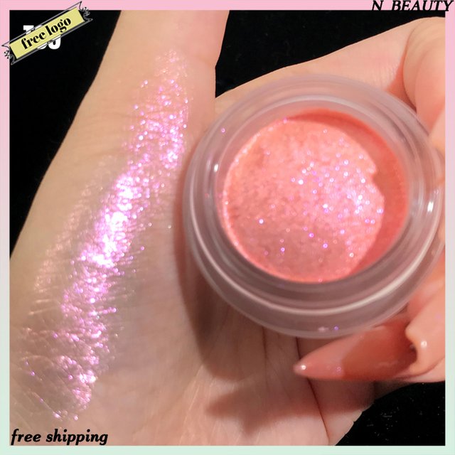 Custom 14 Colors Eyeshadow Private Label Creamy Texture High-shine Diamond Long Lasting Waterproof Shimmer Natural Makeup Bulk