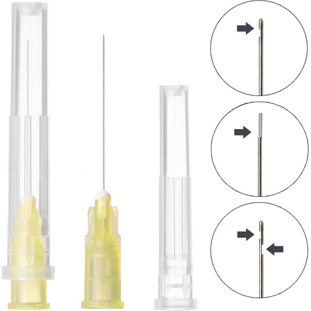 100Pcs/Bag Dental Syringe tips Endo Irrigation Root Canal Washing Needle Tip 25G/27G/30GA 30G Endo Oral Care Tooth Cleaning