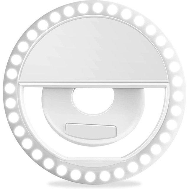 USB Charging LED Selfie Ring Light Portable Fill Light Universal Phone Ring Lamp for Live Streaming Makeup Video Shooting Vlog
