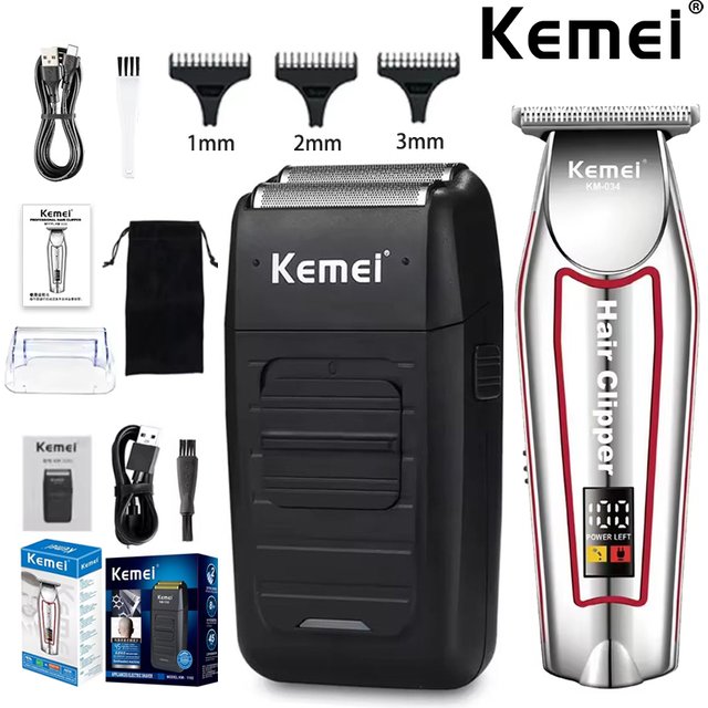 Kemei USB Charging Hair Clippers Rechargeable Electric Hair Trimmer Men's Shaver Cordless Shaving Machine,KM-034,KM-1102,Kit