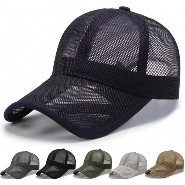 Summer Men Hat Openwork Brim Breathable Mesh Cap Men Women Outdoor Sports Sunscreen Baseball Women Sunhat