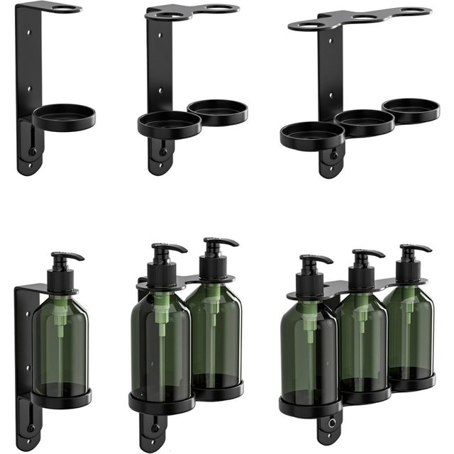 Distributeur de savon mural, porte-bouteille, cintre pour Gel douche, shampoing, support de rangement, accessoires de salle de bains