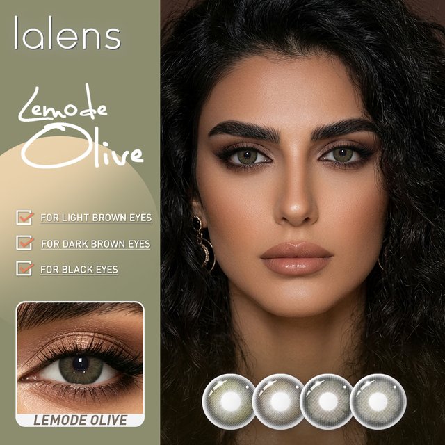 Lalens 14,5mm Farbige Kontaktlinsen für Kurzsichtigkeit Braun 6 Monate Nutzung Weiche Natürliche Augen-Schönheitsfarbkontaktlinsen für Tägliches Kosmetik-Make-up