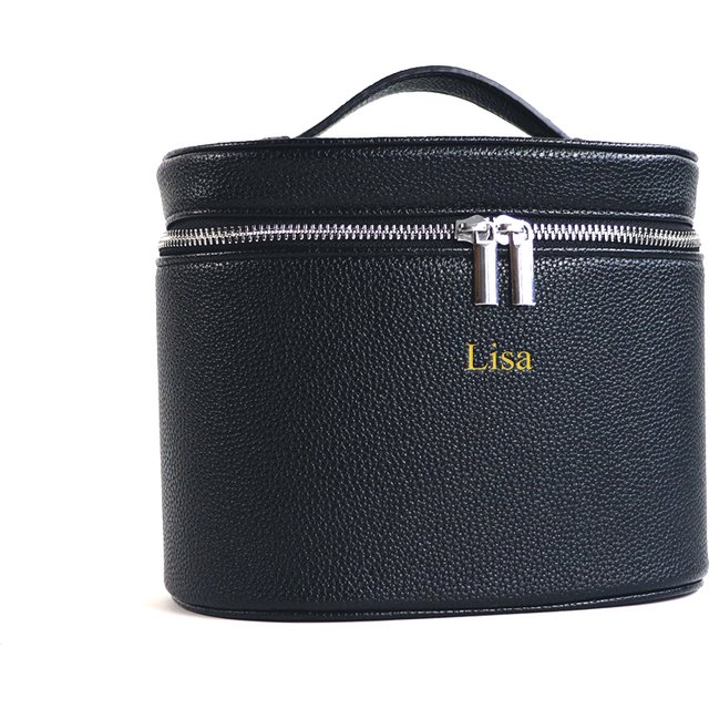 Customizable Names and Letters, Travel Portable Cosmetic Bag Large-capacity PU Leather Cosmetic Box with Internal Storage Box,