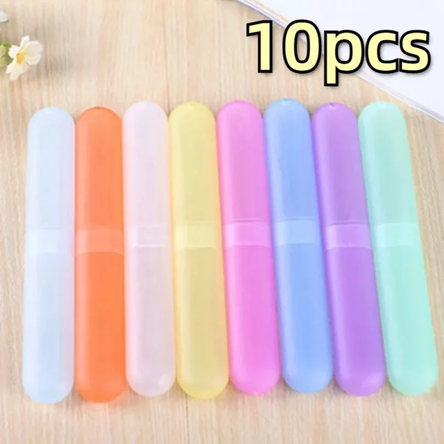 Fashion Travel Hiking Camping Portable Toothbrush Case Breathable Toothbrush Storage Box Frosted Dustproof Toothbrush Cover Box