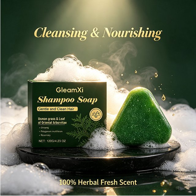 Usman Shampoo Soap Cleans Scalp Refreshing Oil-Control Strengthens Roots Dandruff Purifies Fluffy Soothing Hair Care Shampoo Bar