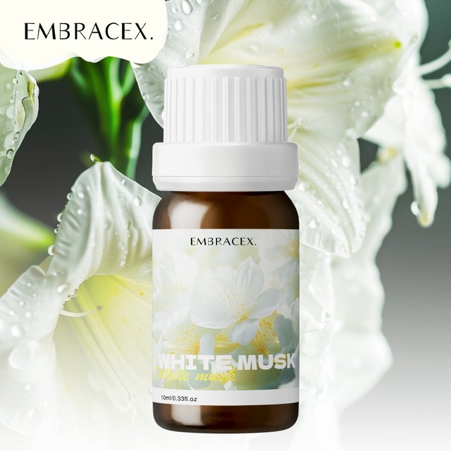 Huiles essentielles de musc blanc, 10ml, huile essentielle d'aromathérapie, parfum végétal pour soulager le stress psychologique