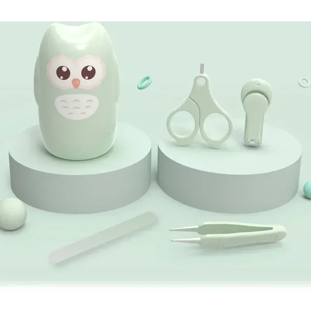Children Manicure Kit Baby Nail Scissor Baby Nail Care Tool Set Kid Safe Portable Nail Clipper Trimmer File Tweezer with Box