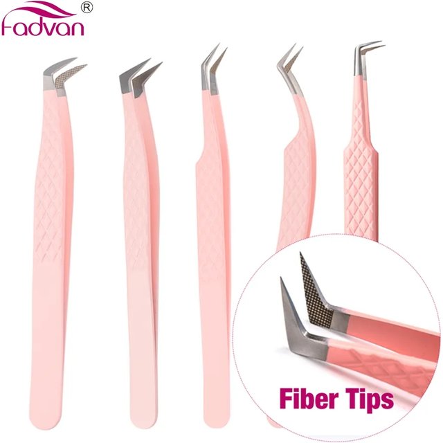 FADVAN Fiber Tip Eyelash Extensions Tweezers precision tweezers make up tools