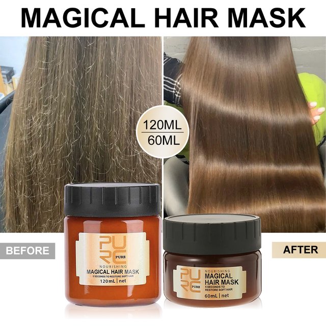 PURC 5 Seconds Magic Hair Mask Argan Oil Nourishing Smoothing Repair Damaged Frizz Masks Hair Care