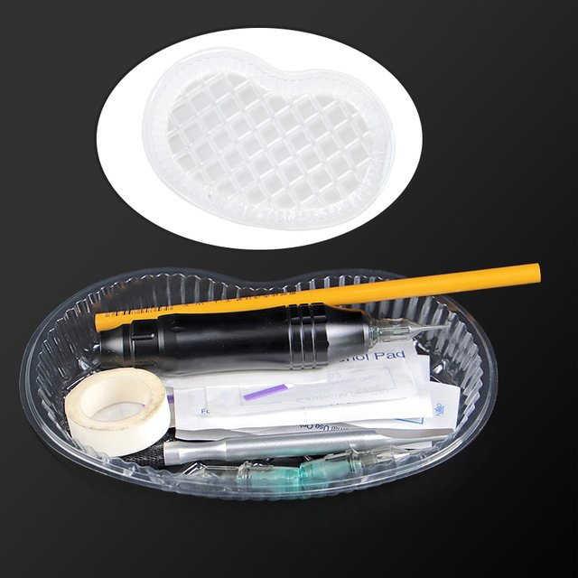 10pcs Tattoo Permanent Makeup Dedicated Disposable Independent Tray Bowl Waist-Shaped Sterile Independent Tattoo Tool Supplies