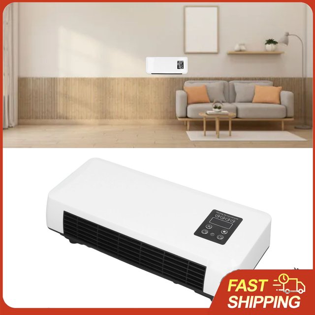 Wall Mounted Conditioner Heater Adjustable Wall Mount Portable Conditioner Fast Heating Energy Saving for Bedroom